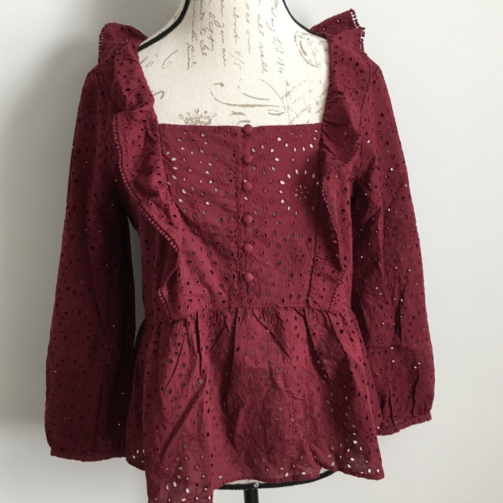 Madewell Eyelet Pom-Pom Top - Picture 2 of 8